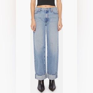 MOTHER The Dodger Skimp High Waist Cuffed Hem Wide Leg Jeans